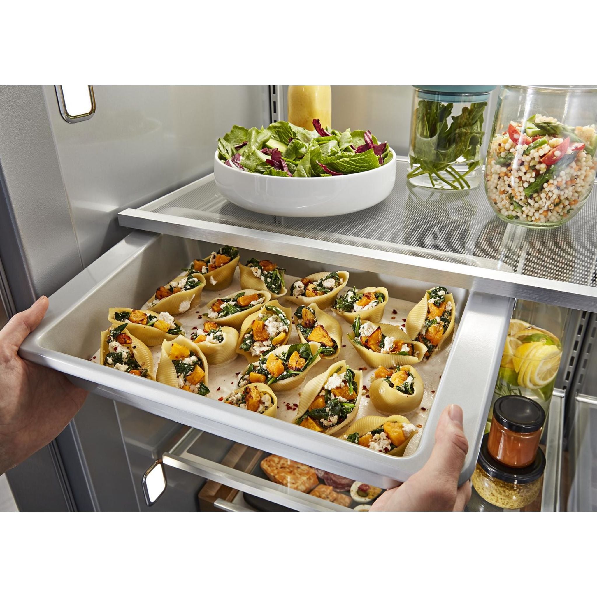 KitchenAid KBSD708MPS 36-Inch Built-In Refrigerator with Stainless Steel Finish - Perfect for Modern Kitchens & Open-Concept Living Spaces