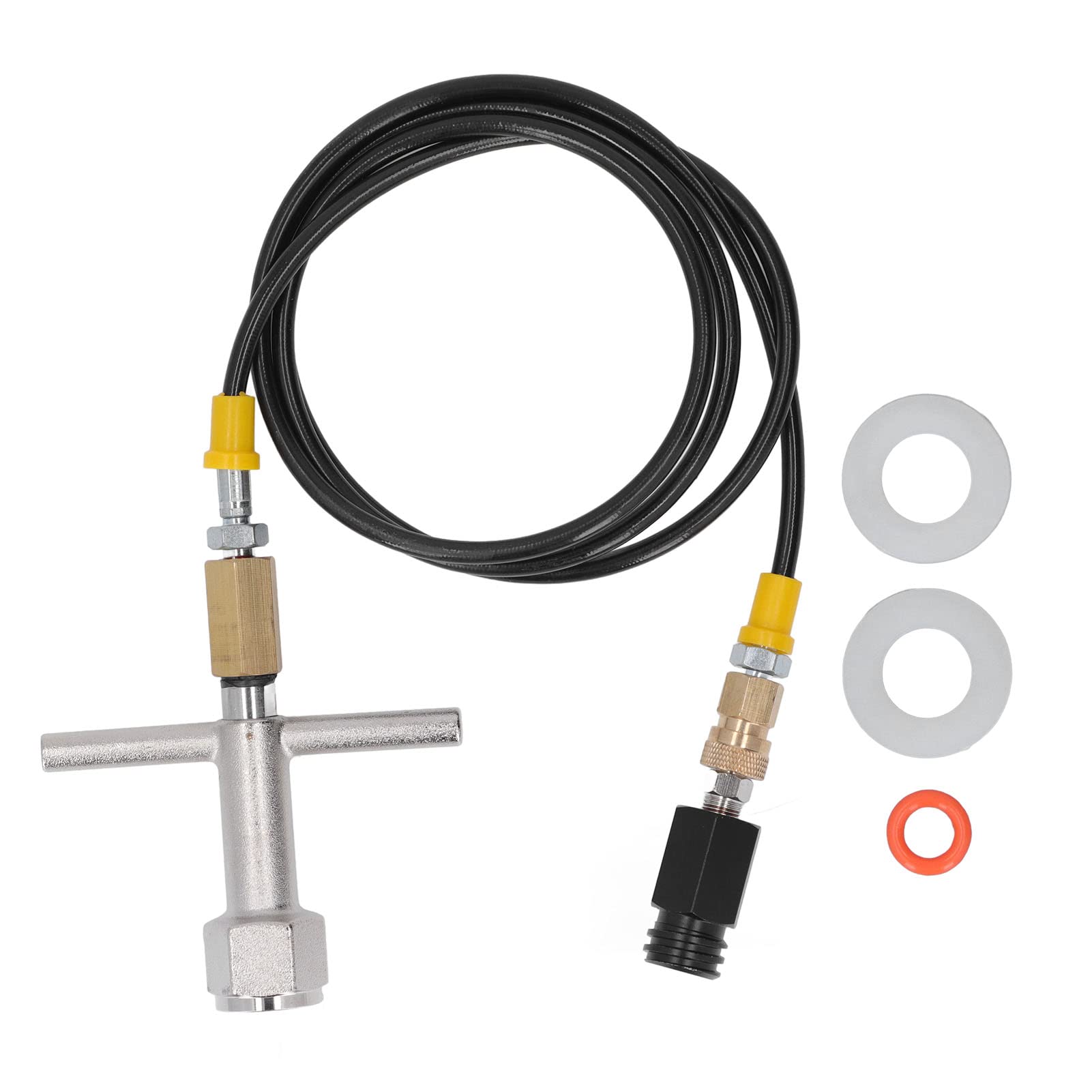 Soda Club CO2 Tank Adapter - CGA320 to TR21-4 Connector with High Pressure Hose for Sparkling Water & Soda Makers - Perfect for Home Carbonation Systems and DIY Soda Making
