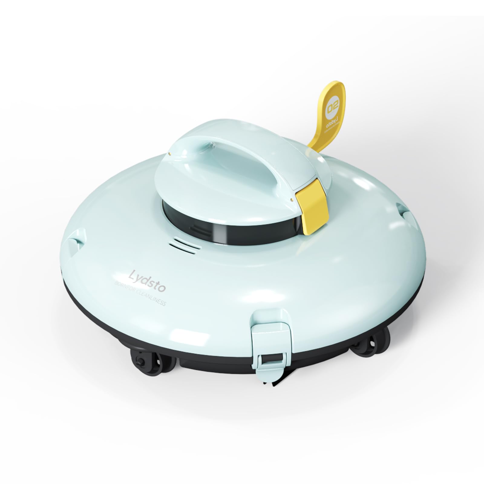 Automatic Cordless Robotic Pool Cleaner for Above Ground Pools - 140Mins Runtime, Dual-Drive Motors, Rechargeable Battery - Water Sensor Technology for All Flat Bottom Pools Up to 42 Feet - Perfect for Weekly Pool Maintenance and Cleaning Leaves/Debris (Green)