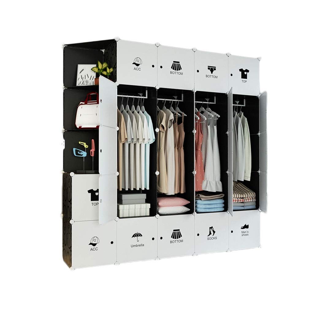 Portable Plastic Wardrobe Closet - Foldable Clothes Storage Organizer for Bedroom, Dorm & Travel | Multi-Use Cube Dresser Armoire | Perfect for Moving, Small Spaces & Seasonal Clothing Storage (Color: C)