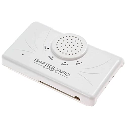 Wireless Door Alarm with 3/4 Mile Range & 120dB Siren - Flashing Strobe, Push Button & Contact Sensor - Ideal for Home Security, Business Entry Alerts & Elderly Safety Monitoring