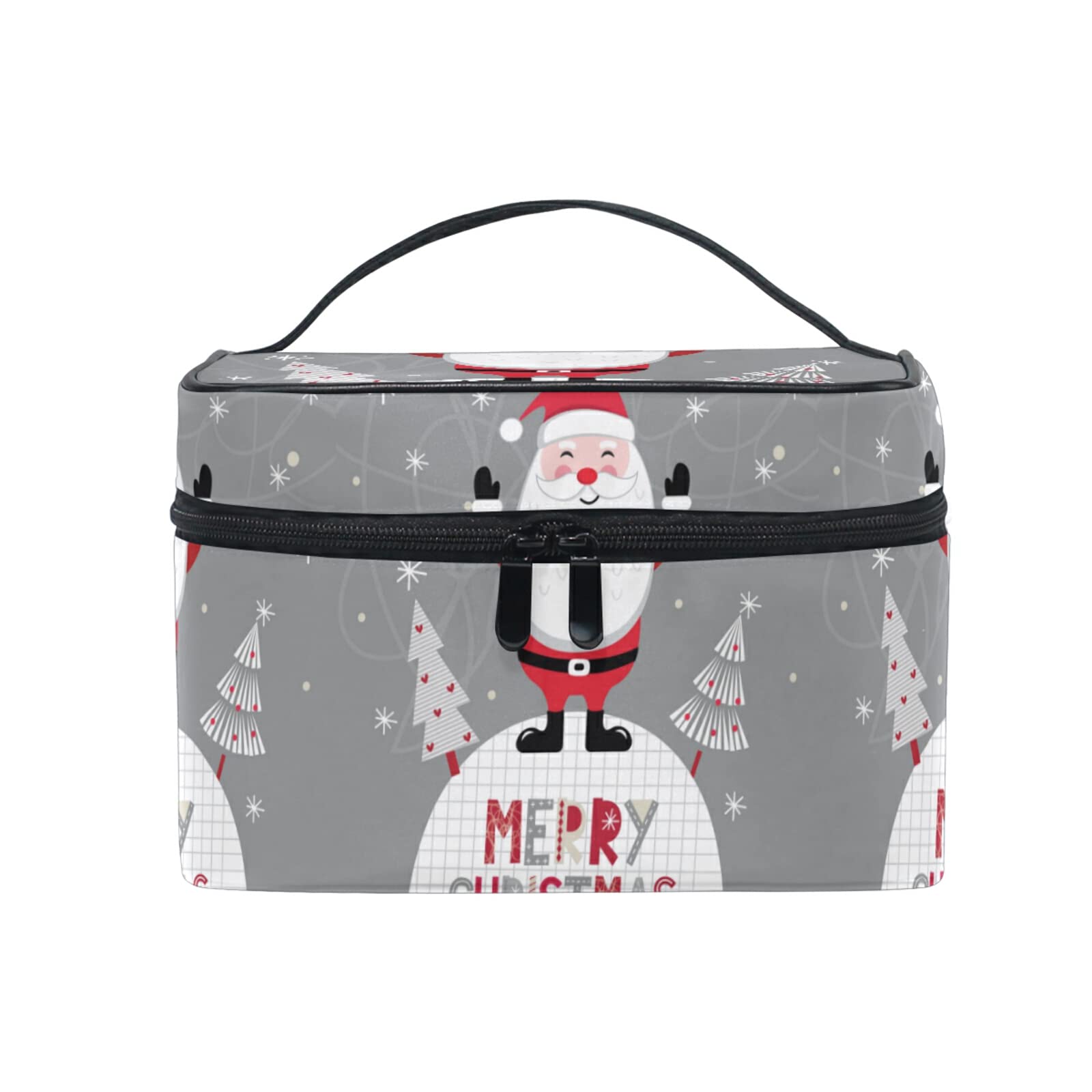 Christmas Cute Santa Claus Makeup Bag for Women - Waterproof Cosmetic Organizer & Travel Toiletry Case - Perfect for Holiday Gifts, Travel Essentials & Daily Beauty Storage