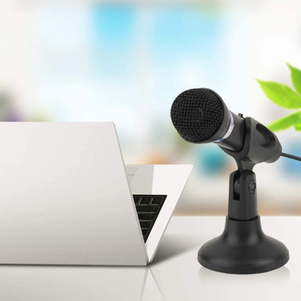 Computer Microphone with 3.5MM Plug & Play, Omnidirectional USB Mic with Desktop Stand for Gaming, Streaming, Podcasting - Perfect for PC, Laptop, Home Studio & Online Meetings