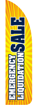 Feather Flag Banner for Sidewalk - Emergency Liquidation Sale (Flag Only) | Perfect for Outdoor Advertising, Grand Openings & Store Promotions