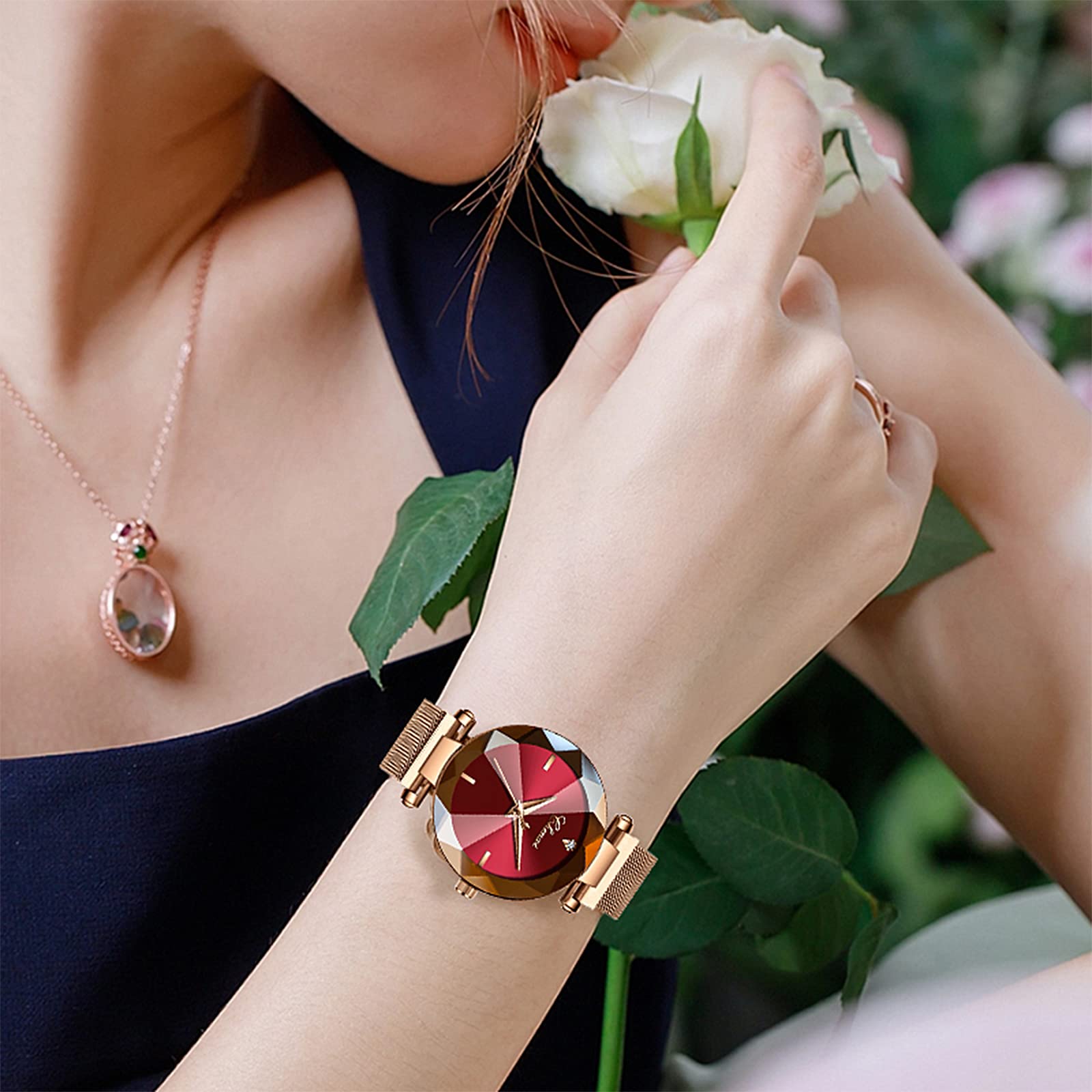Luxury Women's Watches Analog Quartz Watch with Mesh Bracelet - Waterproof Ladies Wristwatch for Business, Party & Everyday Wear