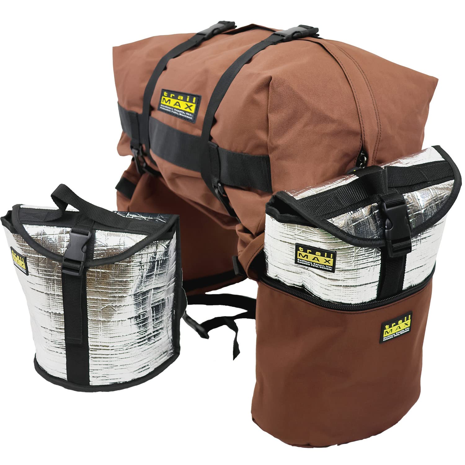 TrailMax Medium Insulated Horse Saddlebags with Detachable Cantle Bag - Waterproof Western & Endurance Riding Gear for Trail Riding, Camping & Outdoor Adventures