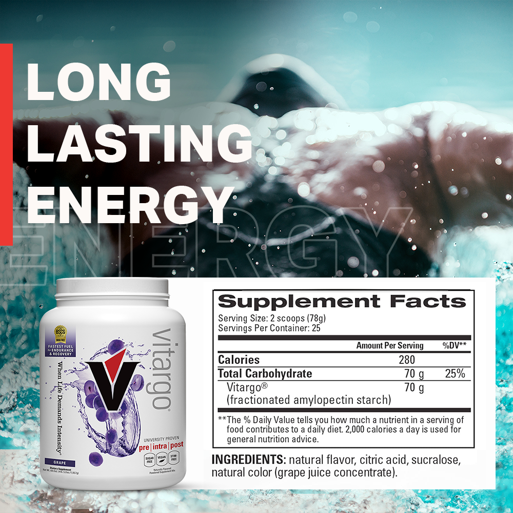 Vitargo Fast-Absorbing Carbohydrate Powder for Athletes - Pre & Post Workout Energy Boost, Muscle Recovery & Endurance Support