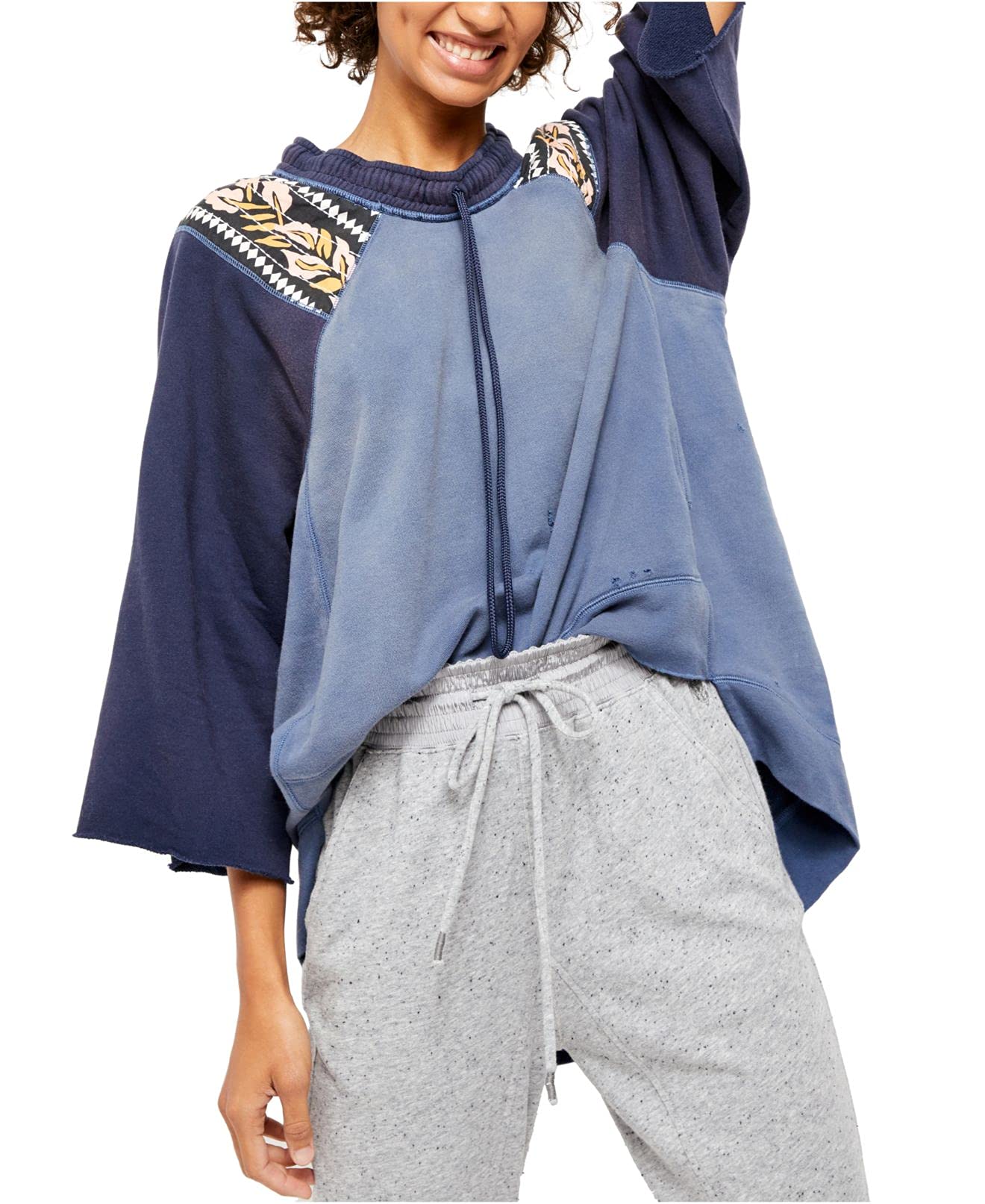 Free People Rosalee Pullover Sweater - Women's Casual Blue Knit Top for Fall & Winter | Cozy Layering for Outfits, Dates, and Office Wear