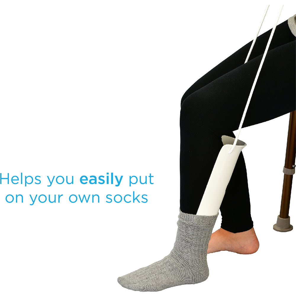 Best Sock Aid for Elderly & Disabled - Hard Plastic Design for Easy Dressing - Essential Mobility Aid for Seniors & Arthritis Patients