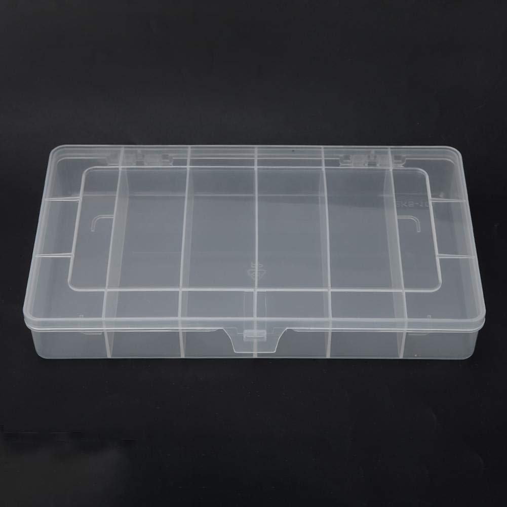 Bnineteenteam 15-Compartment Transparent Plastic Storage Box for Guitar Picks, Jewelry & Small Accessories – Acoustic/Electric Guitar Pick Holder, Instrument Pickup Case – Durable Grid Organizer for Musicians & Crafters