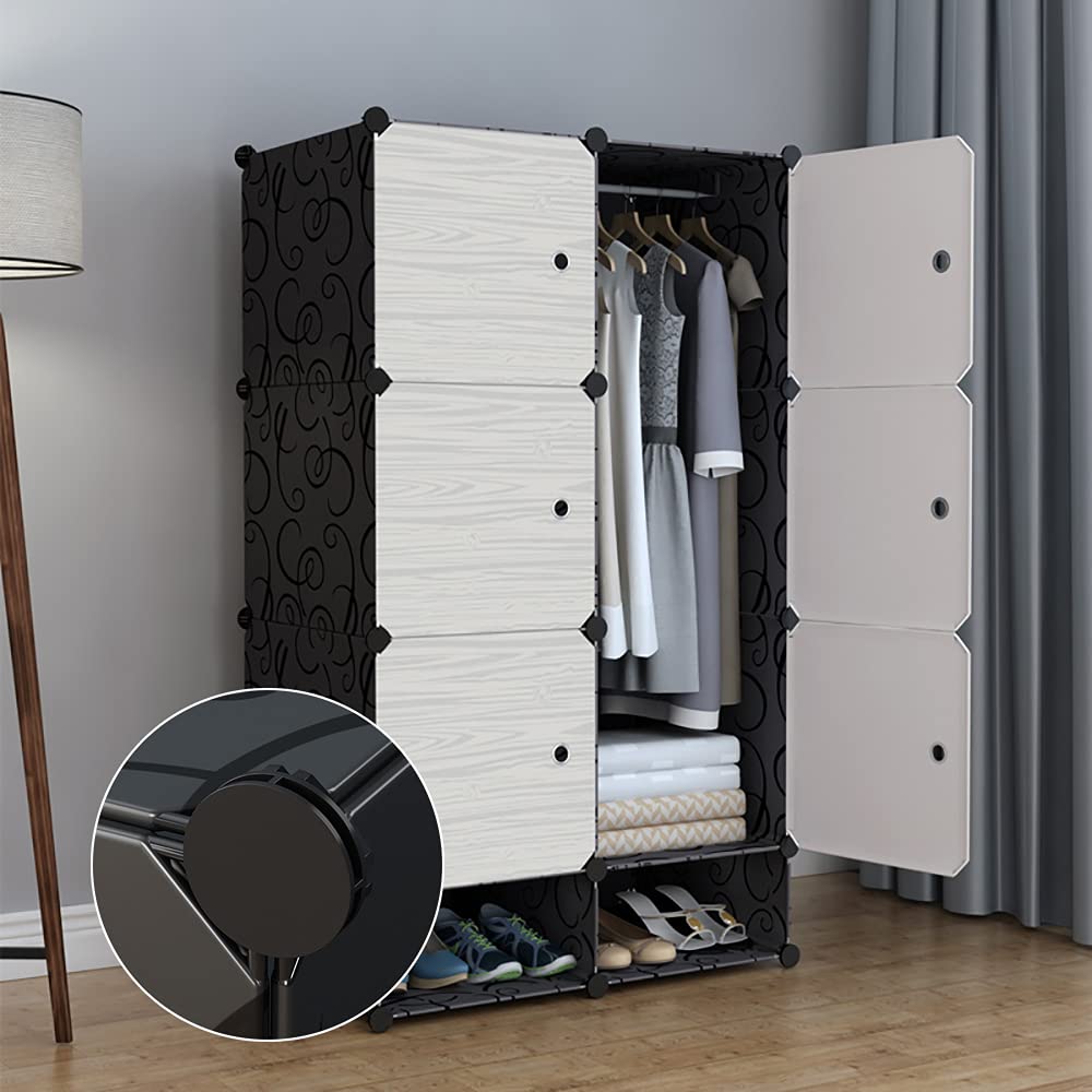 24 Pack Black Plastic Wire Cube Connectors for Modular Storage Grid - Organize Closet, Shelving & DIY Storage Solutions