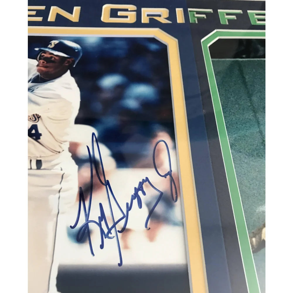Ken Griffey Jr. Autographed 8x10 Photo Collage - Framed Memorabilia with JSA COA - Seattle Mariners Signed Baseball Collectible - Perfect for Sports Fans, Man Cave Decor, and Gift Giving