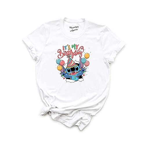 Disney Stitch Birthday T-Shirt - Cute It's My Birthday Graphic Tee for Kids, Teens & Youth | Perfect for Birthday Parties & Disney Theme Events