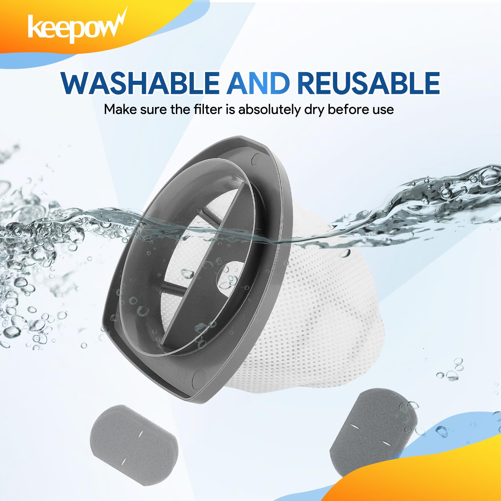 KEEPOW 2033 Vacuum Filter Set 4-Pack - Compatible with Bissell Featherweight Stick Lightweight Bagless Vacuum Models 2033, 20331, 20333, 20336, 20339, 2033M - Replacement Filters for Pet Hair, Dust & Allergens - Perfect for Home Cleaning & Maintenance