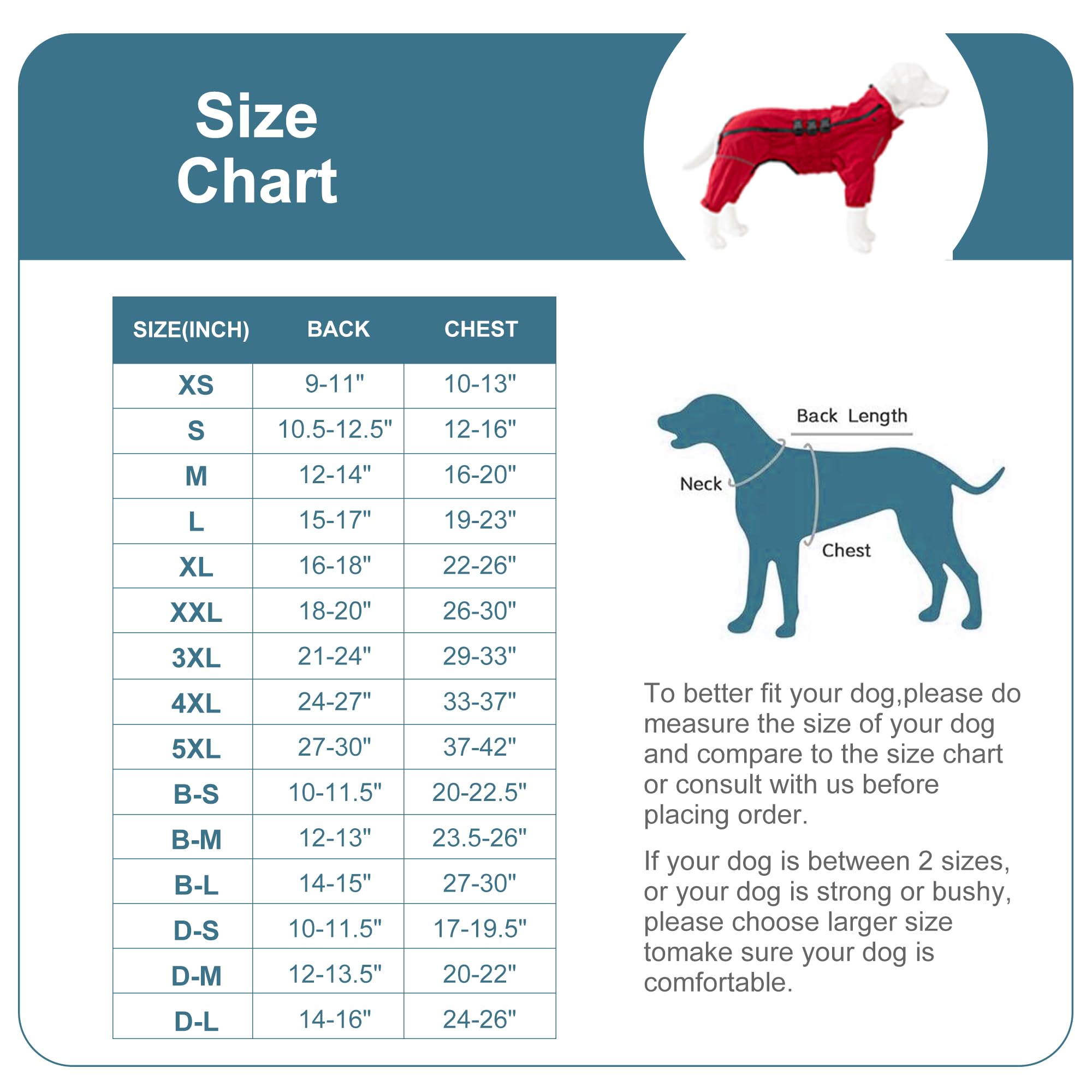 Waterproof Dog Jacket for Small Medium Large Dogs - Lightweight Reflective Windproof Raincoat for Safety, Snow & Outdoor Use - Red S (Ideal for Rainy Days, Snowy Weather & Night Walks)