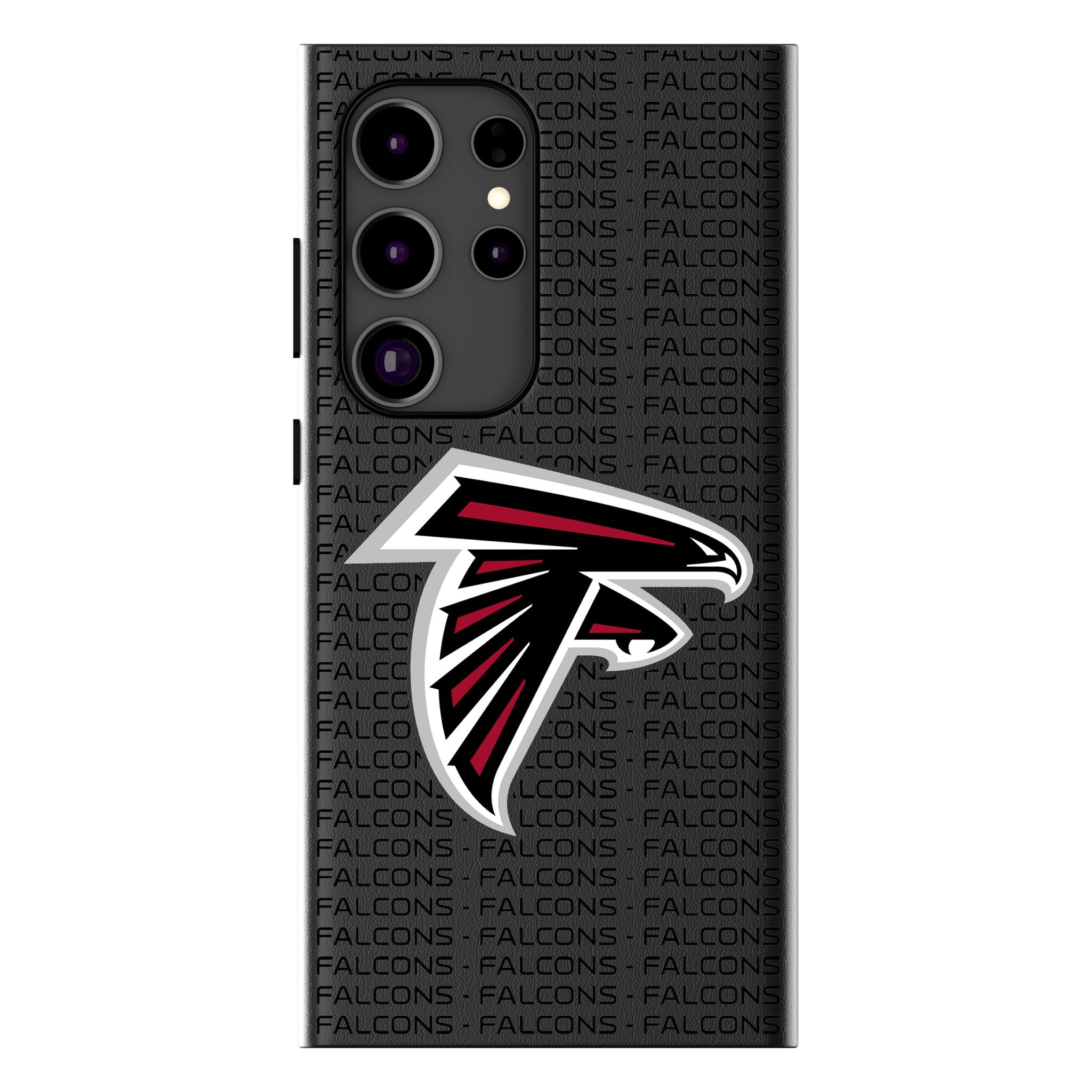Atlanta Falcons MagSafe Compatible Phone Case for Samsung Galaxy - Durable Text Backdrop Design, Perfect for Game Day & Falcons Fans