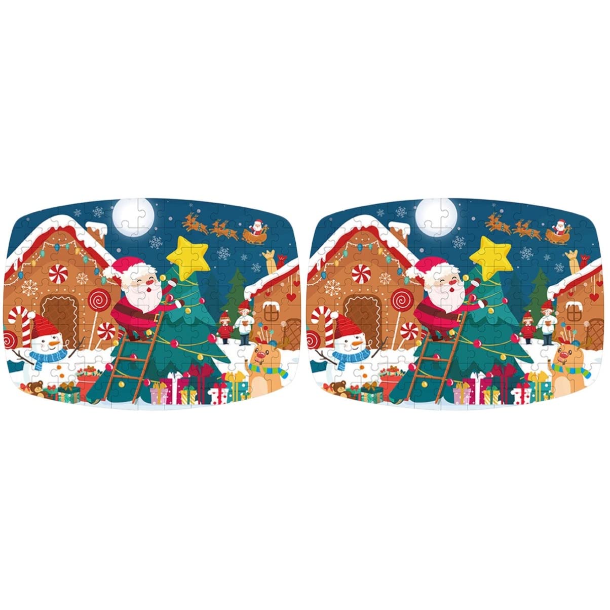 PRETYZOOM 2-Pack Christmas Jigsaw Puzzle Set for Kids - Fun Holiday Educational Floor Puzzle Games | Perfect for Christmas Gifts, Family Activities & Early Learning Development