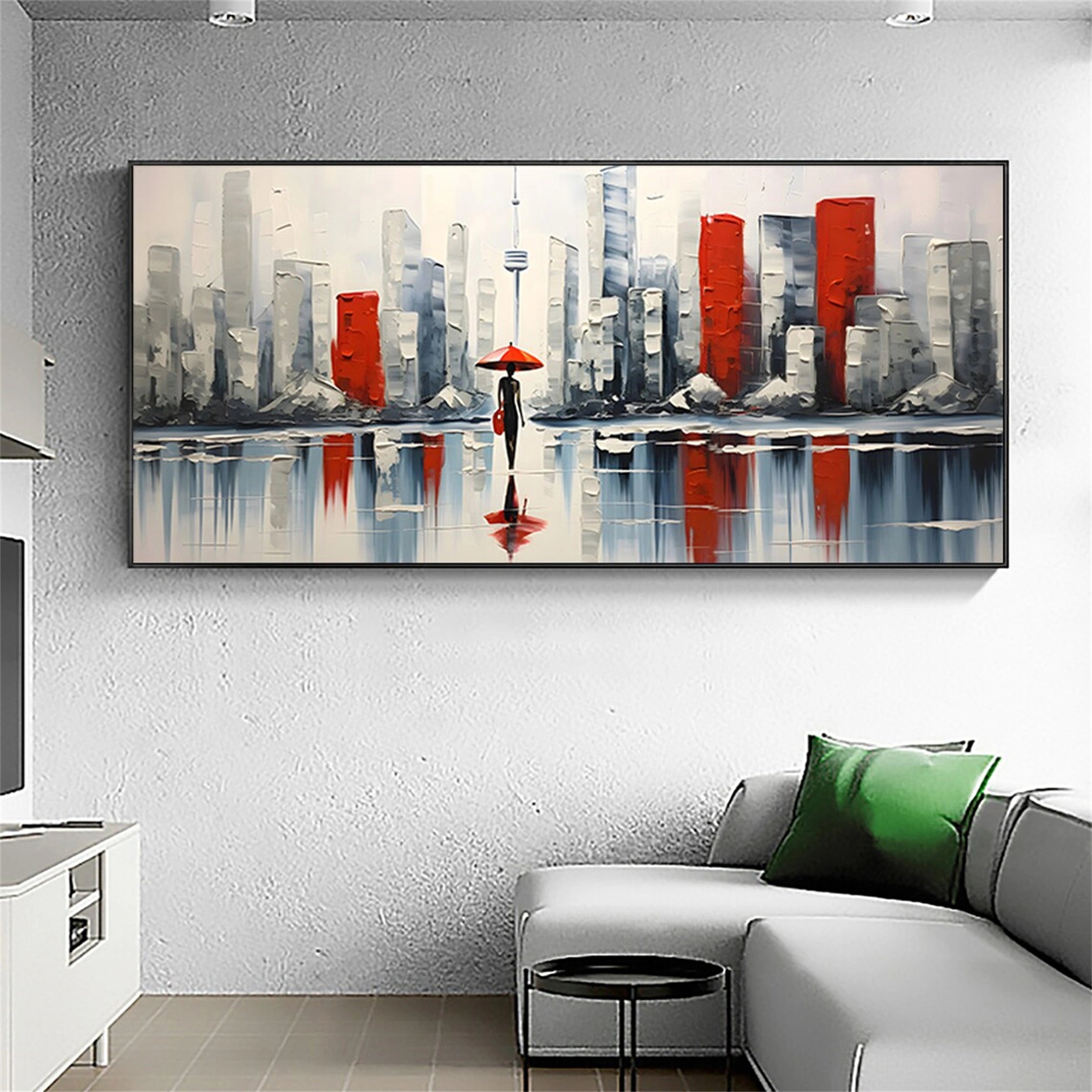 Urban Landscape Painting #UL 010 - Modern Wall Art for Home & Office Decor - Perfect for Living Room, Bedroom, or Workspace