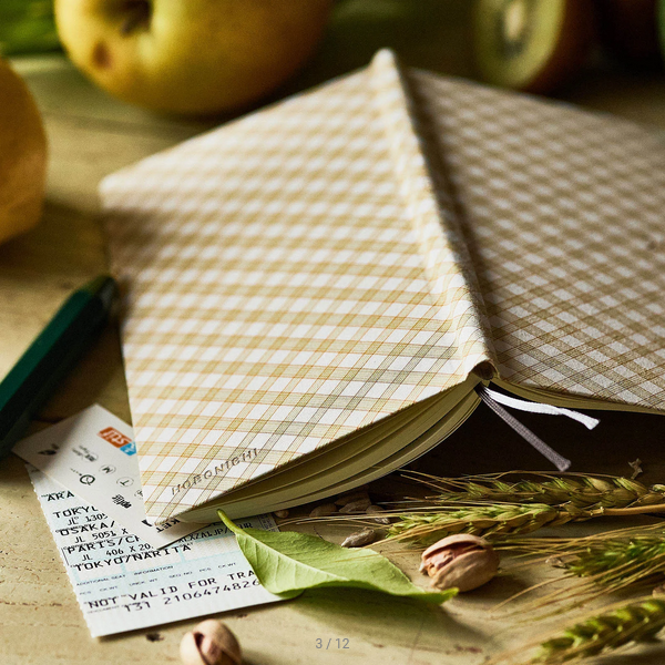 Hobonichi Techo 2025 Planner - Shirt Fabric Cover in Harvest Plaid | Weekly Horizontal Layout | January & Monday Start | English Edition | Perfect for Journaling, Scheduling & Productivity Tracking