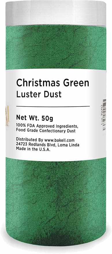 Christmas Collection Luster Dust Combo Pack A (4 PC SET) 50 Gram Jar - Edible Cake Decorating Dust for Holiday Baking, Cookies, Cupcakes & DIY Crafts
