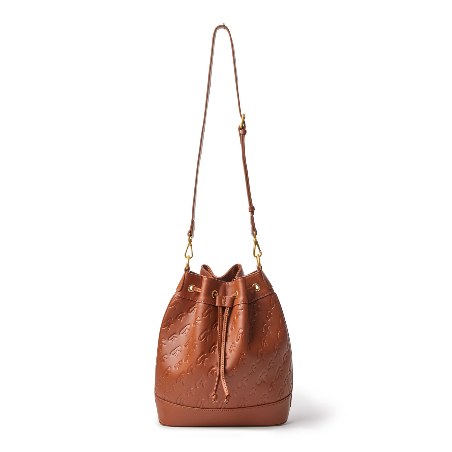 Large Monogram Bucket Bag in Brown - Stylish & Spacious Handbag for Women, Perfect for Travel, Shopping & Everyday Use