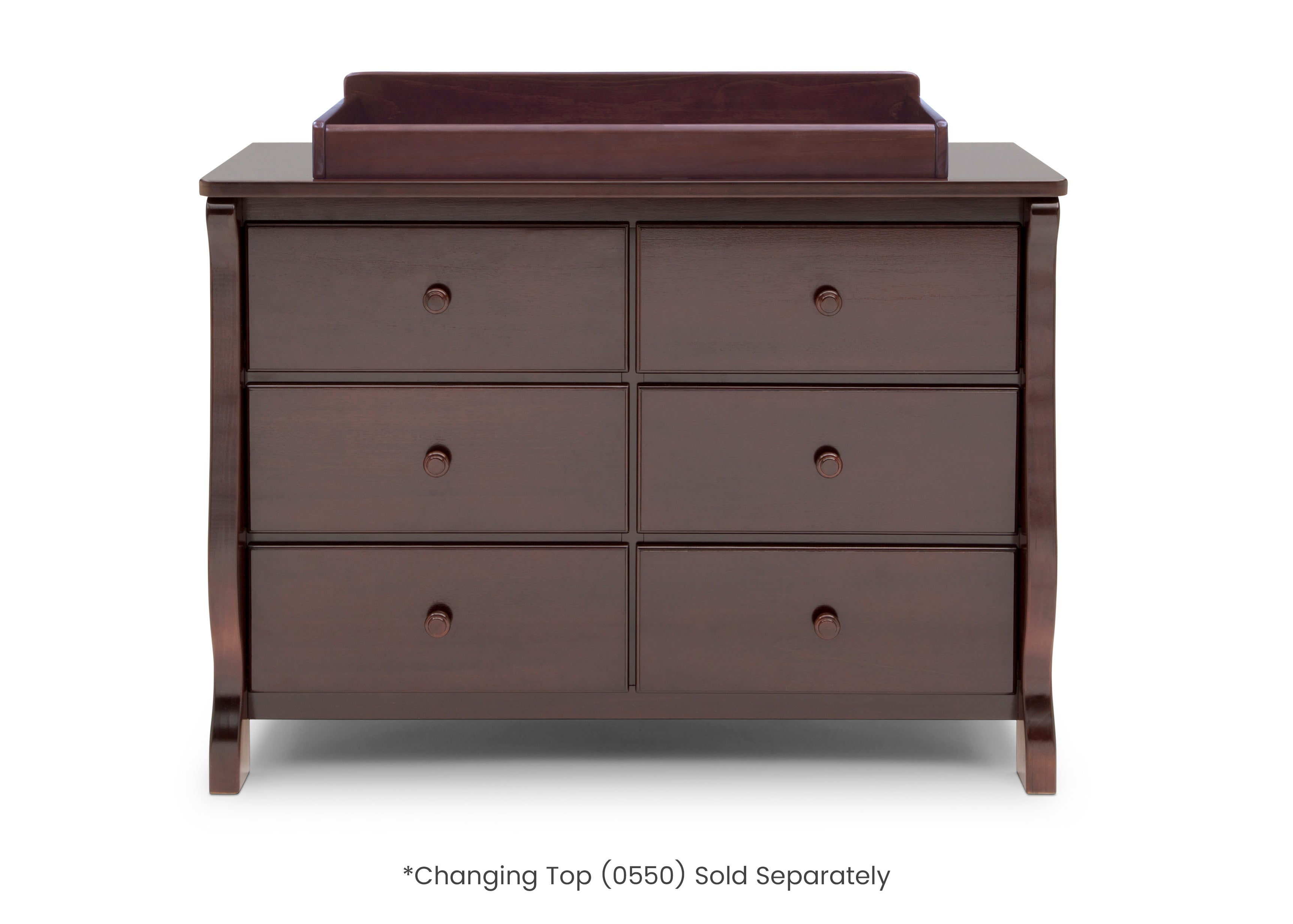 Elegant Canton Eclipse Dresser - Modern Wooden Bedroom Dresser with 6 Drawers, Vintage Style Storage for Bedroom, Living Room, and Office Organization