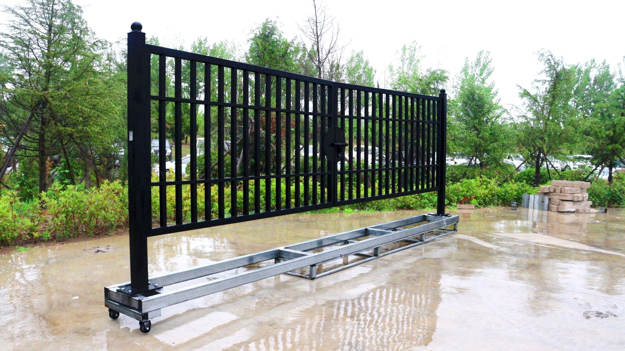 20 FT Heavy Duty Galvanized Steel Farm Driveway Gate - Model TM18NCC | Durable Fence Entry for Rural Properties, Farms & Ranches | Weather-Resistant Outdoor Security Solution