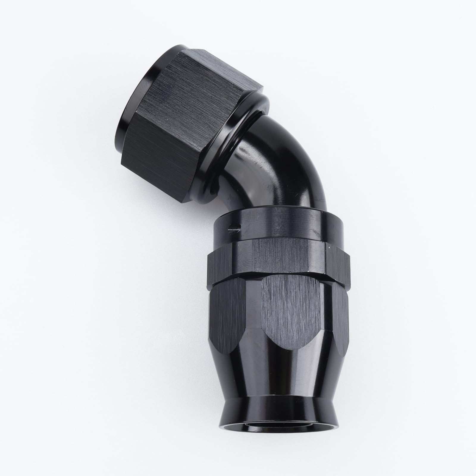 Black Aluminum 60° AN12 PTFE Hose Fitting - Fuel & Hydraulic Systems