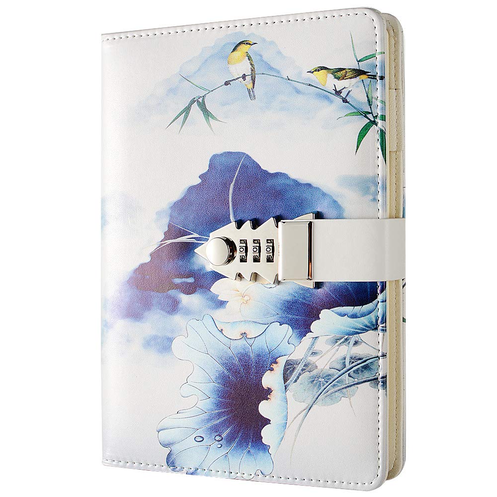 JunShop A5 Locking Diary Notebook - Digital Password Lock Journal, Combination Lock Notepad Book for Teens & Adults, Perfect for Personal Writing, Travel Planning & Secret Keeping
