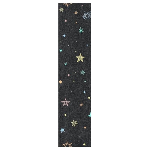 Colorful Stars Black
