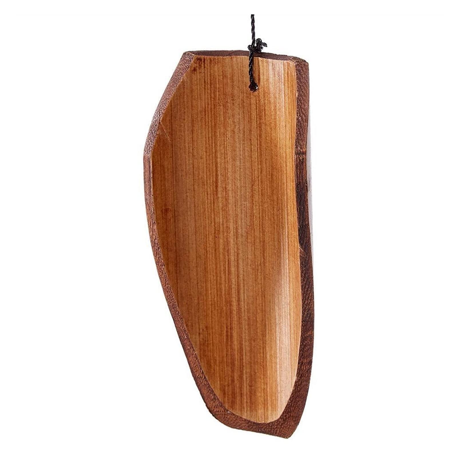 Handmade Coconut Wood Wind Chimes - Large Bell Barrel Garden Figurines for Indoor & Outdoor Decor | Perfect for Patio, Yard, and Home Wall Hanging Decorations