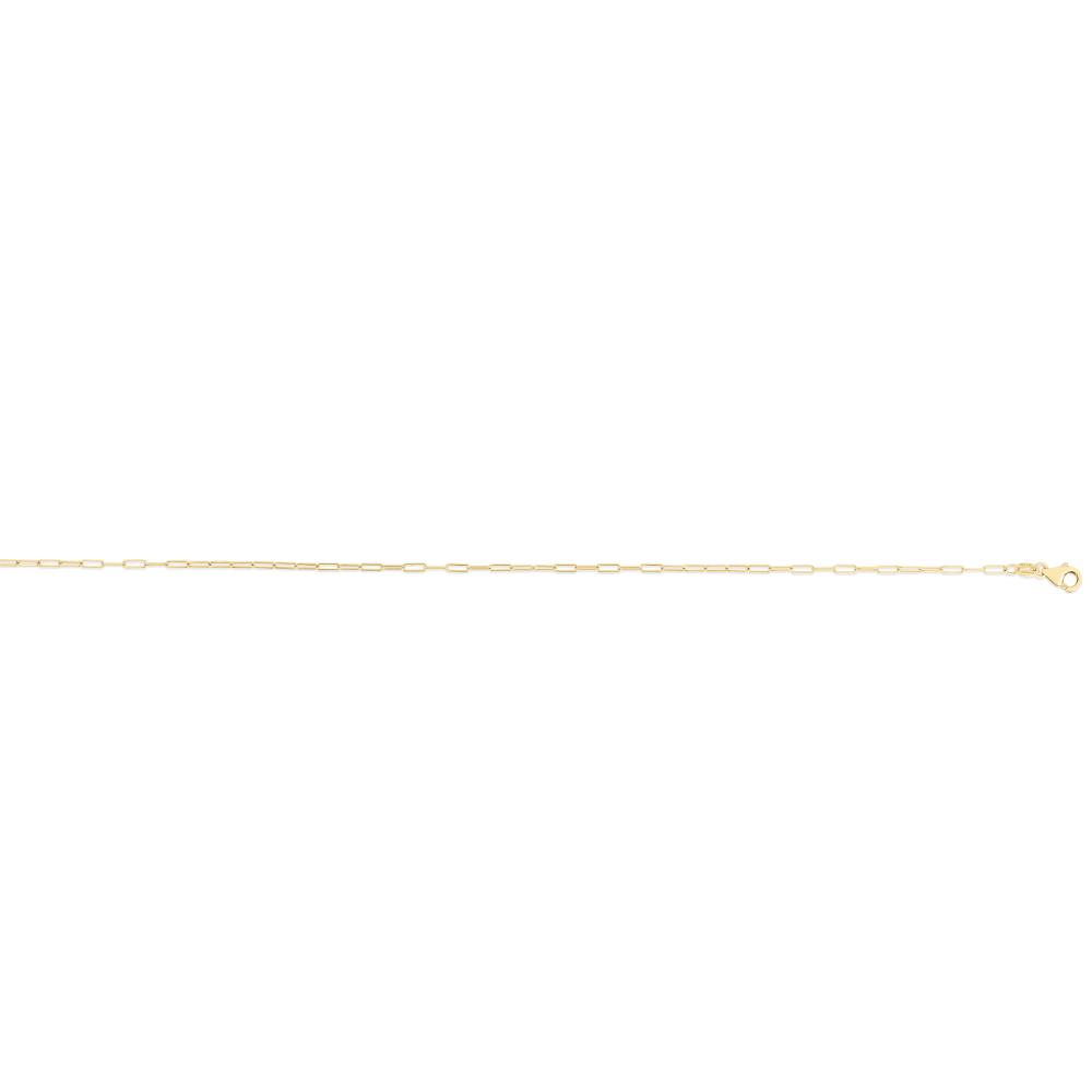14K Gold 1.2mm Paperclip Chain Necklace - Dainty Minimalist Jewelry for Women, Perfect for Layering & Everyday Wear