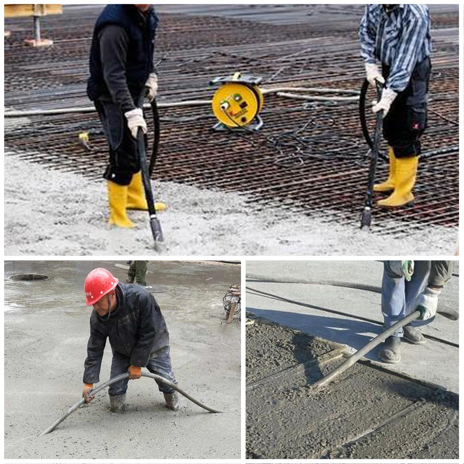 7.5HP Gasoline Powered Heavy Duty Concrete Vibrator with Base - Efficient Air Bubble Removal for Construction & DIY Projects - Perfect for Driveways, Foundations & Slabs