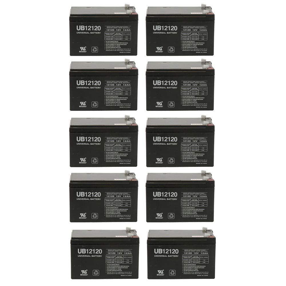 12V 12AH Replacement Battery for Peg Perego Gator Polaris Gaucho Hummer Ride-On Toys - 10 Pack - Perfect for Kids Electric Cars, Power Wheels & Outdoor Play Vehicles