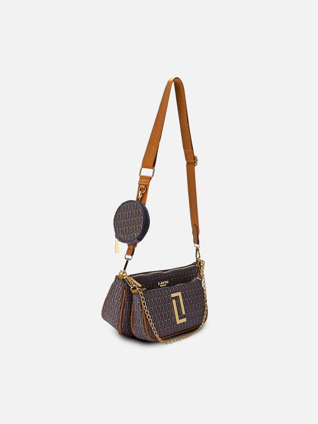 Monogram Chunk25 Small Sling Bag - Stylish Crossbody Bag for Women & Men - Perfect for Travel, Gym & Everyday Use