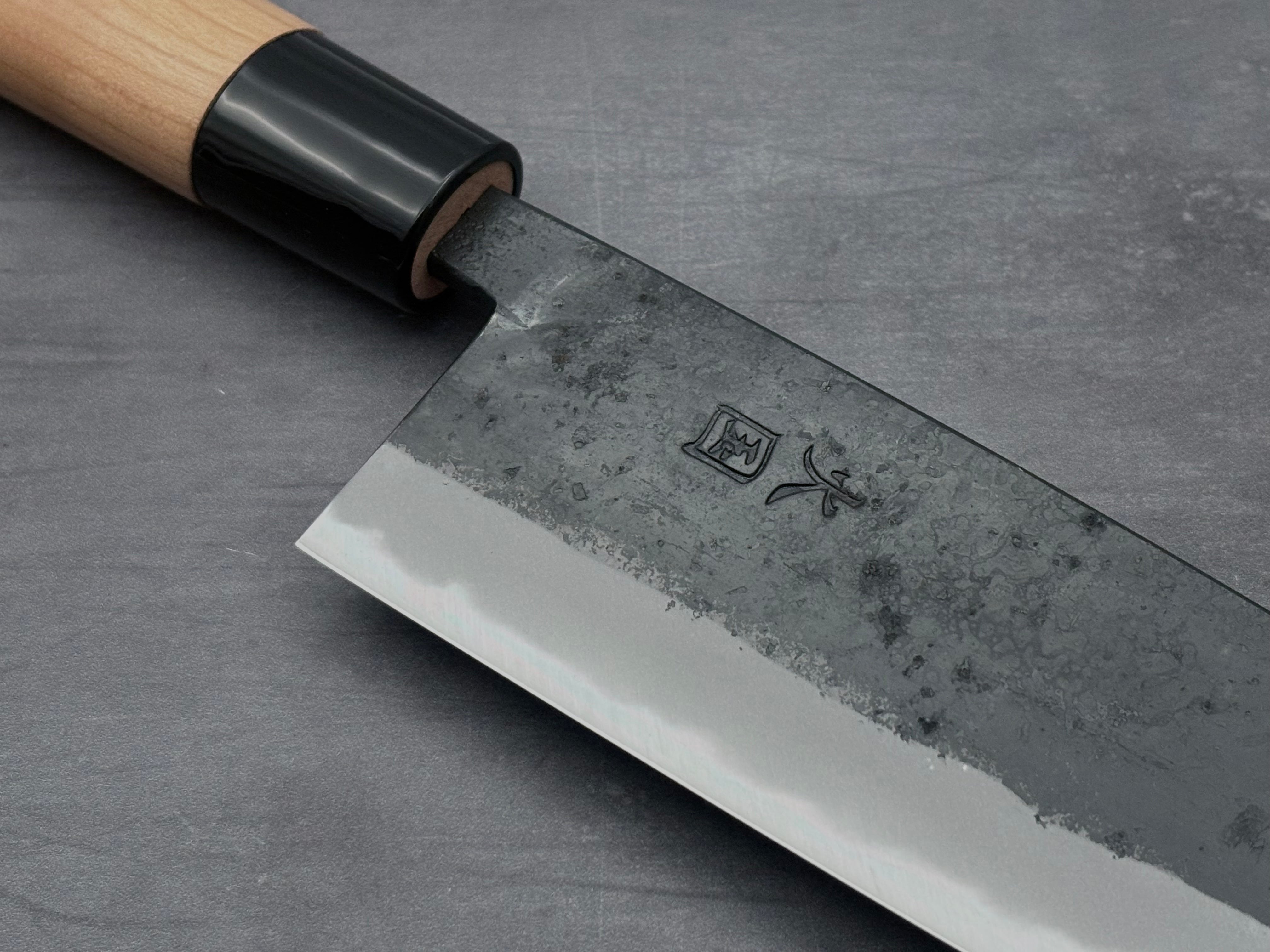 Premium Yukihiro Sakai Hinokuni White #1 Santoku Knife - Japanese High-Carbon Steel Blade for Professional Chefs & Home Cooking - Perfect for Slicing, Dicing & Mincing Vegetables, Meat & Fish