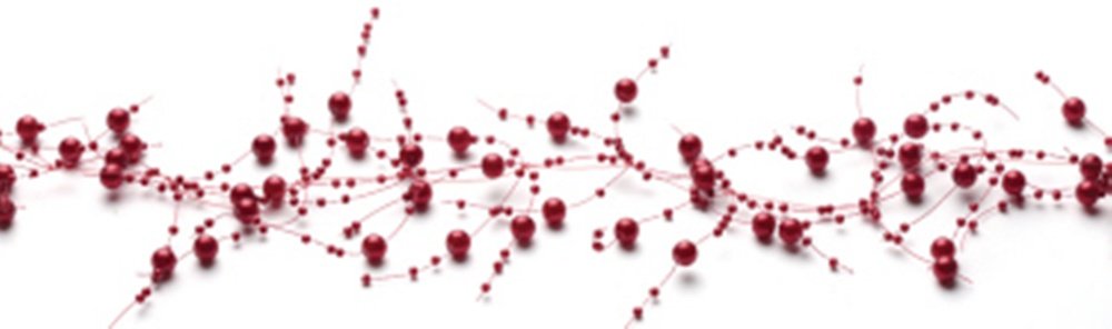 Red Pearlized Beaded Garland - Elegant Pearl Strands for Wedding Decor, Party Backdrops & Home Styling