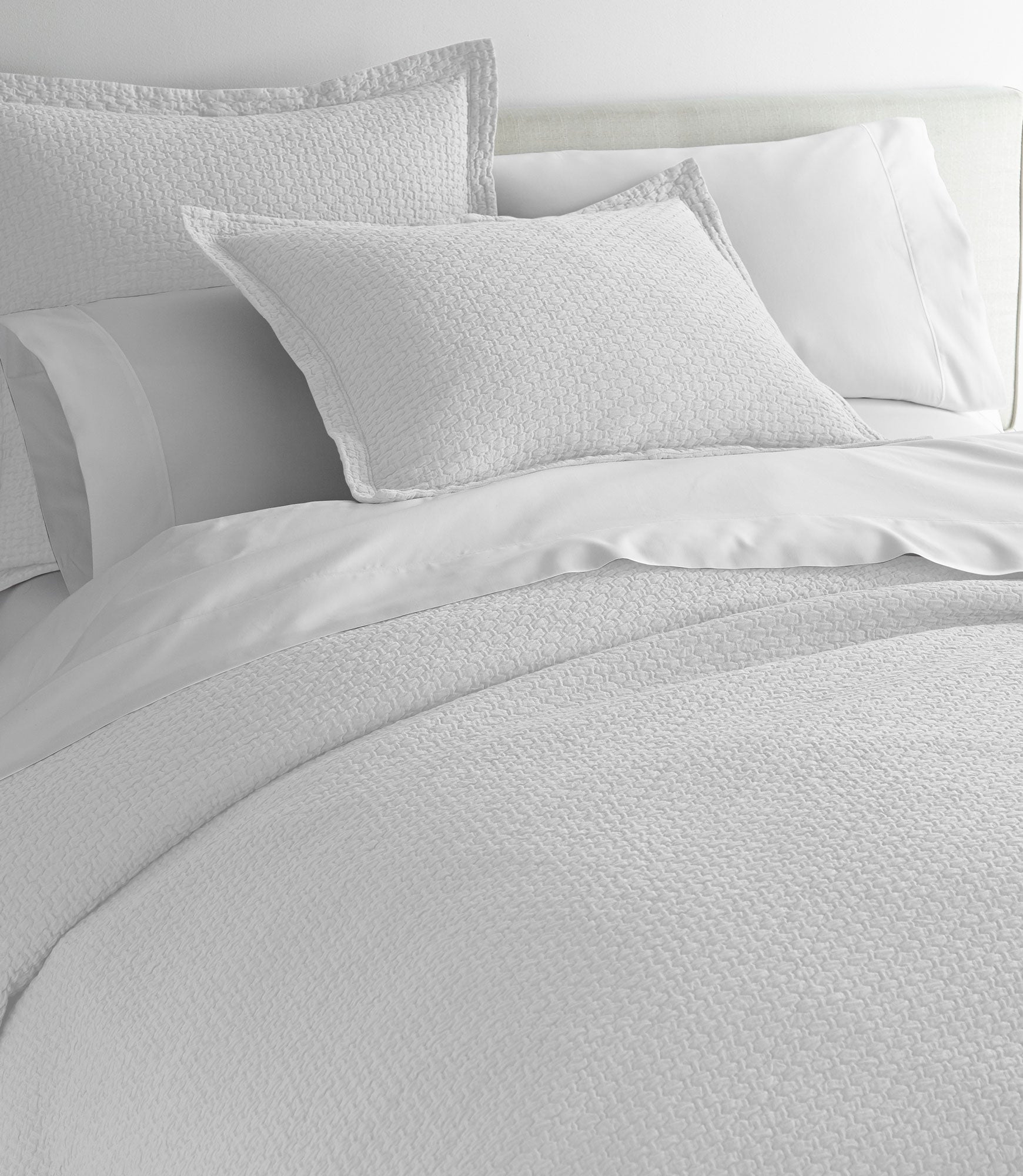 Juliet Matelassé Sham - Luxury Quilted Pillow Cover for Bedroom Decor, Home Styling & Elegant Interior Design