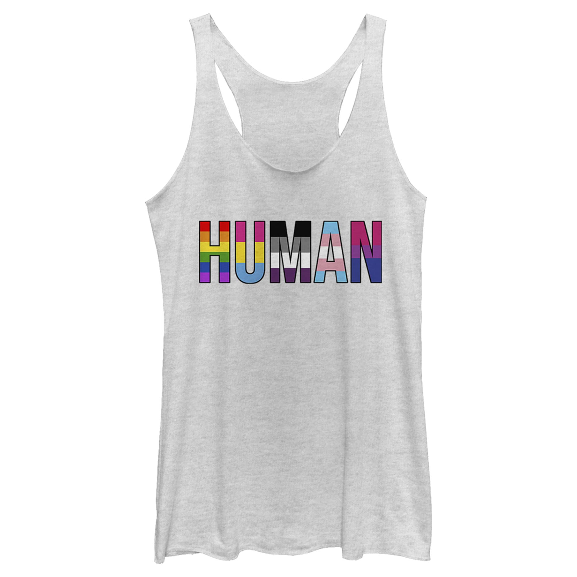 Women's Human Pride Racerback Tank Top - Gym & Casual Wear