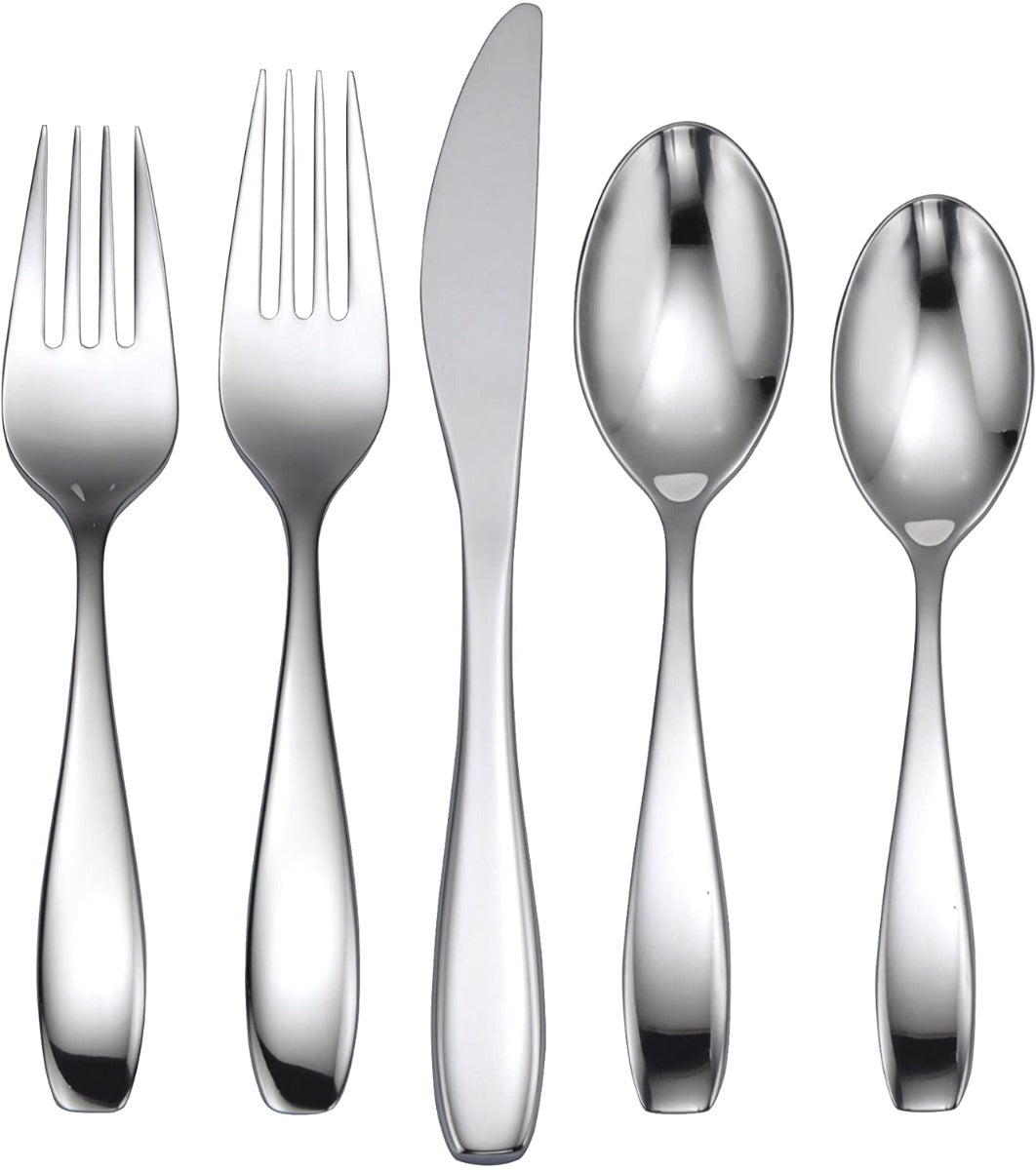 Premium Stafford Mirror 65-Piece Stainless Steel Flatware Set - Elegant Dining Utensils for Everyday Use, Dinner Parties & Special Occasions