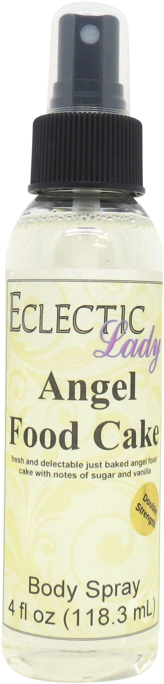 Angel Food Cake Body Spray for Women & Men - 4 oz Double Strength Body Mist with Clean, Light & Gentle Fragrance - Long Lasting Perfume & Cologne with Soft, Subtle Scent - Perfect for Daily Use, Work, Date Night & Special Occasions