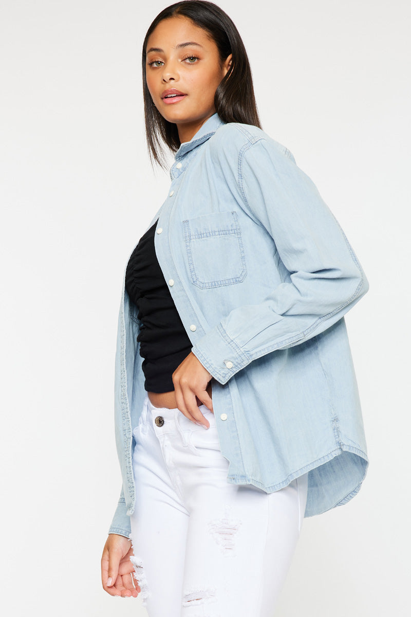 Barbara Boyfriend Shirt for Women - Soft & Comfortable Oversized Button Down Shirt - Casual Loose Fit Blouse for Everyday Wear, Work, and Date Nights