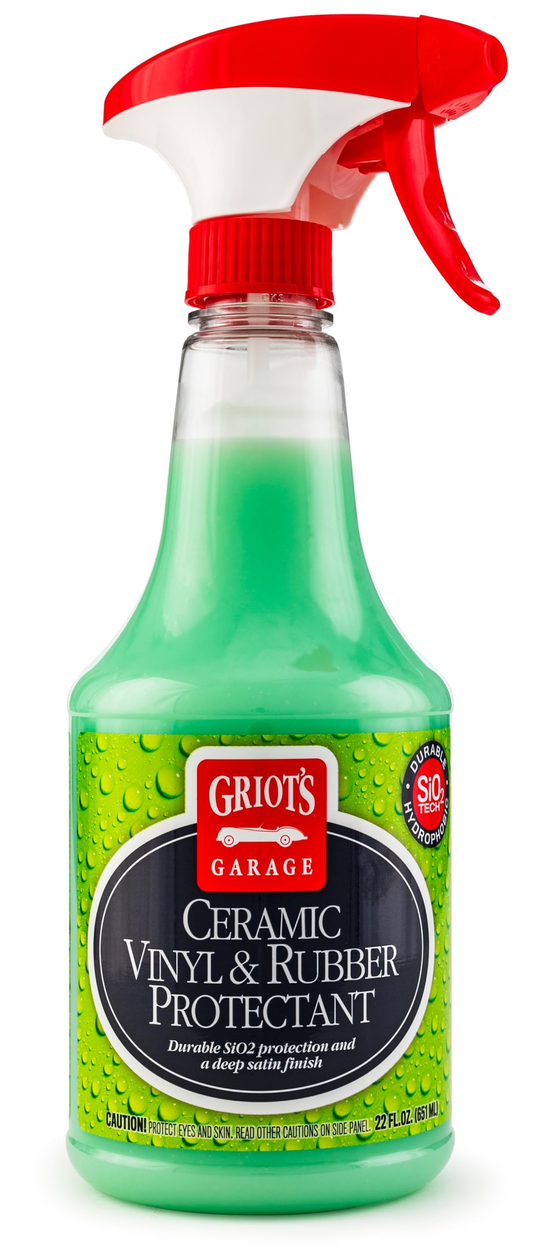Griot's Garage 10821 Premium Ceramic Vinyl & Rubber Protectant - Long Lasting Shine & UV Protection for Car Tires, Trim & Interior - Ideal for Auto Detailing & Vehicle Maintenance