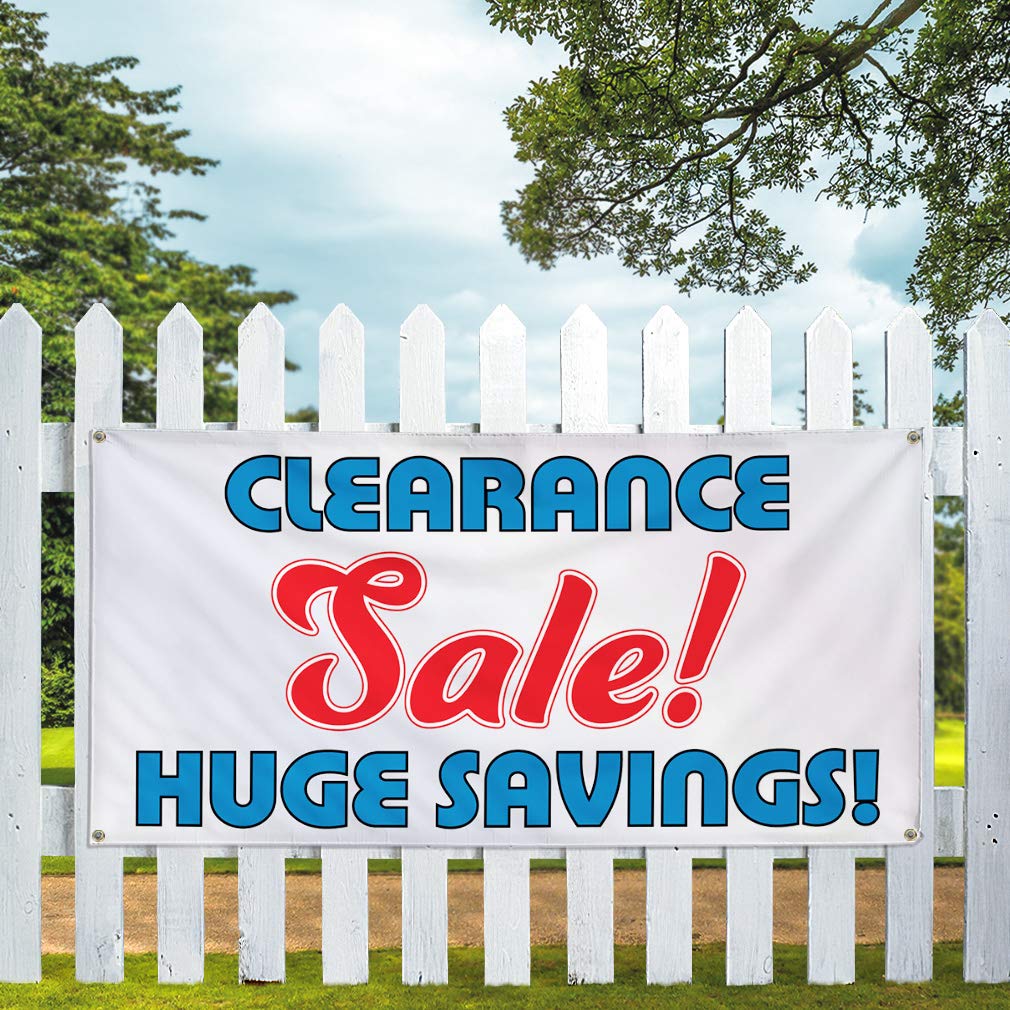 Premium Vinyl Banner - 36x72 Inches, 6 Grommets, Weatherproof & Durable for Outdoor Business Signs, Yard, Industrial Use | Multiple Sizes Available | Clearance Sale with Huge Savings | Perfect for Storefronts, Events, Construction Sites & More