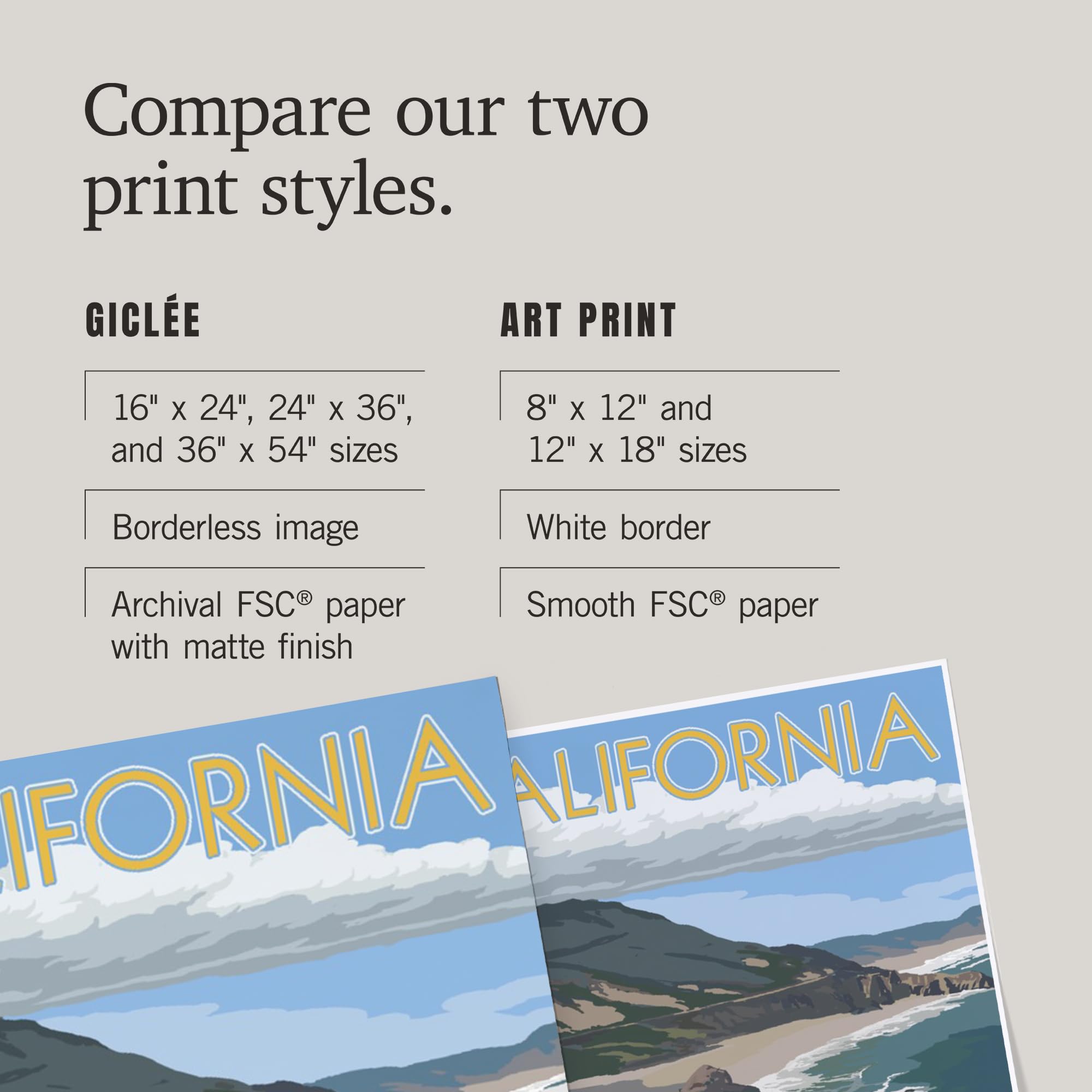 Lantern Press 16x24 Inch Giclee Art Print - California Coastal Landscape with Elegant Woman in Hat - Premium Wall Decor for Living Room, Bedroom & Office