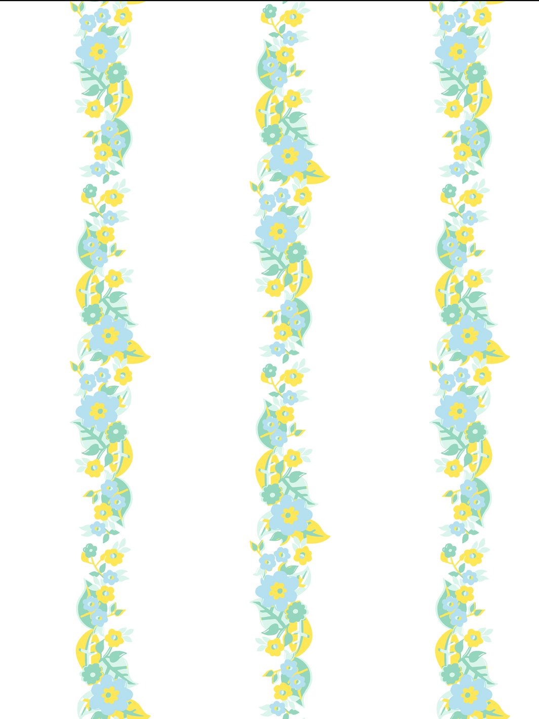 Barbie™ Floral Stripe Wallpaper - Blue & Yellow Peel and Stick Removable Wallpaper for Bedroom, Nursery & Home Decor