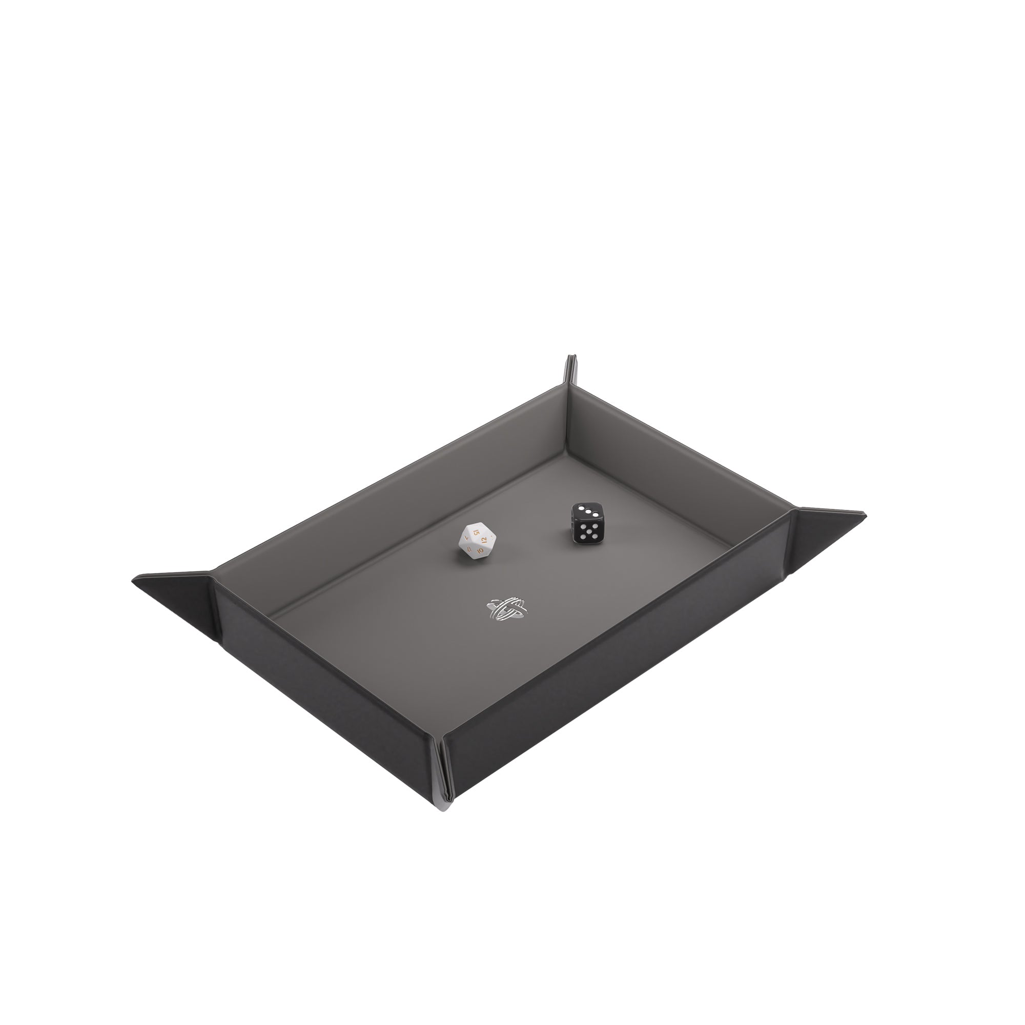 Premium Magnetic Dice Tray - Rectangular Black/Gray Folding Game Accessory for D&D, MTG, Board Games & Casino Nights | Portable & Non-Slip Surface
