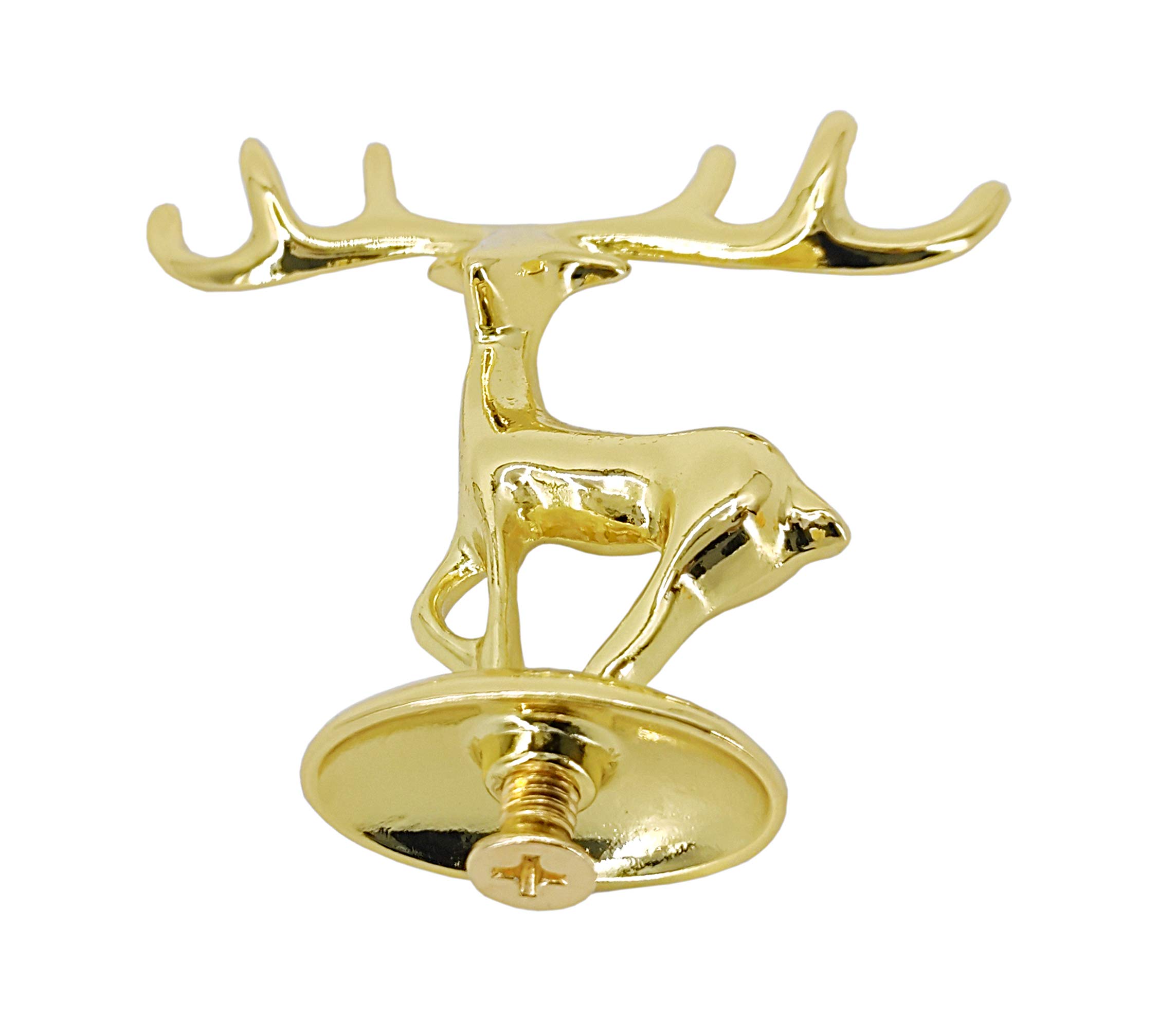 FixtureDisplays® Gold Chrome Deer Antler Ring Holder - 2 3/4