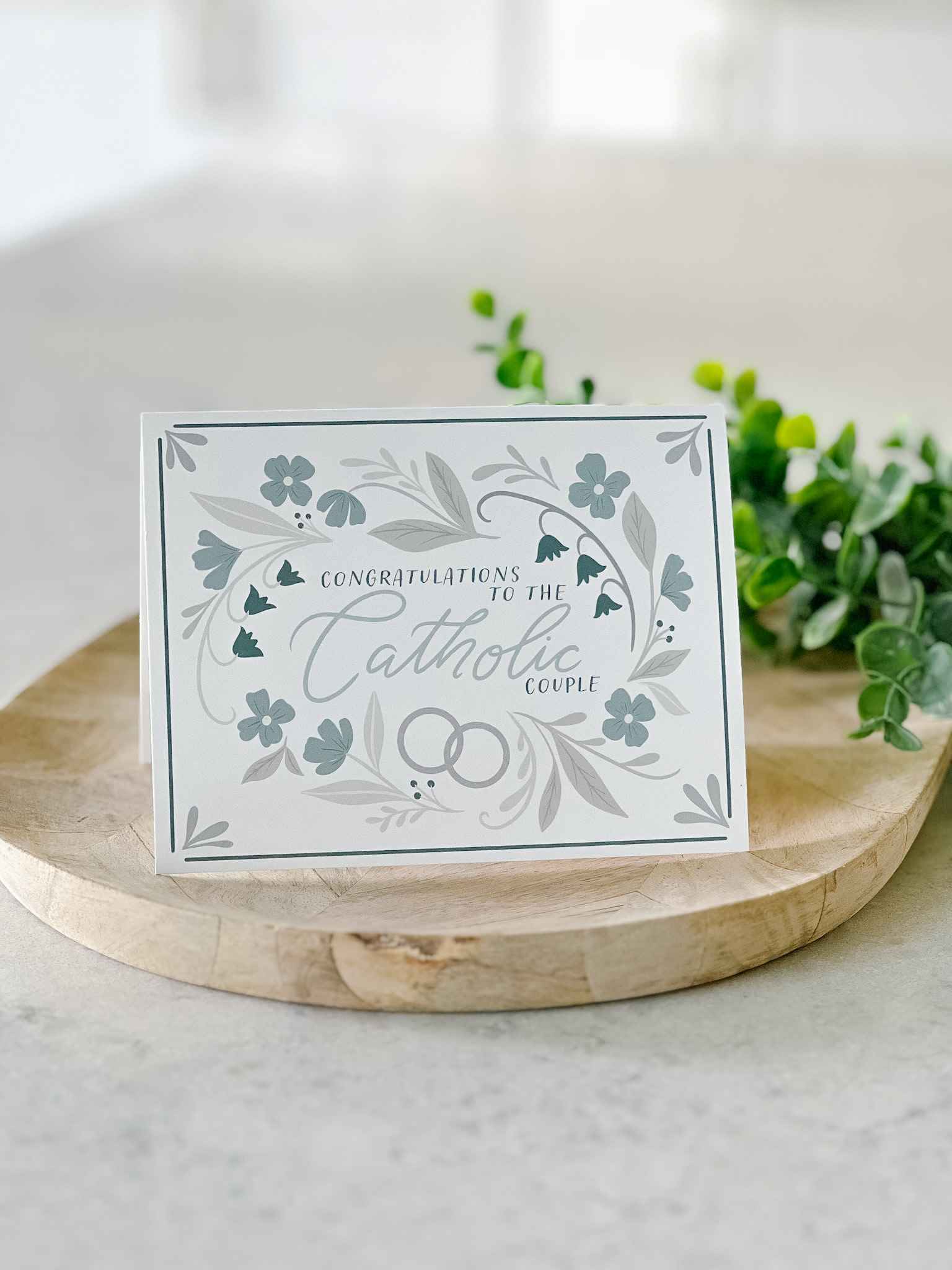 Elegant Catholic Wedding Greeting Card - Religious Ceremony Invitation - Perfect for Church Nuptials & Sacred Celebrations