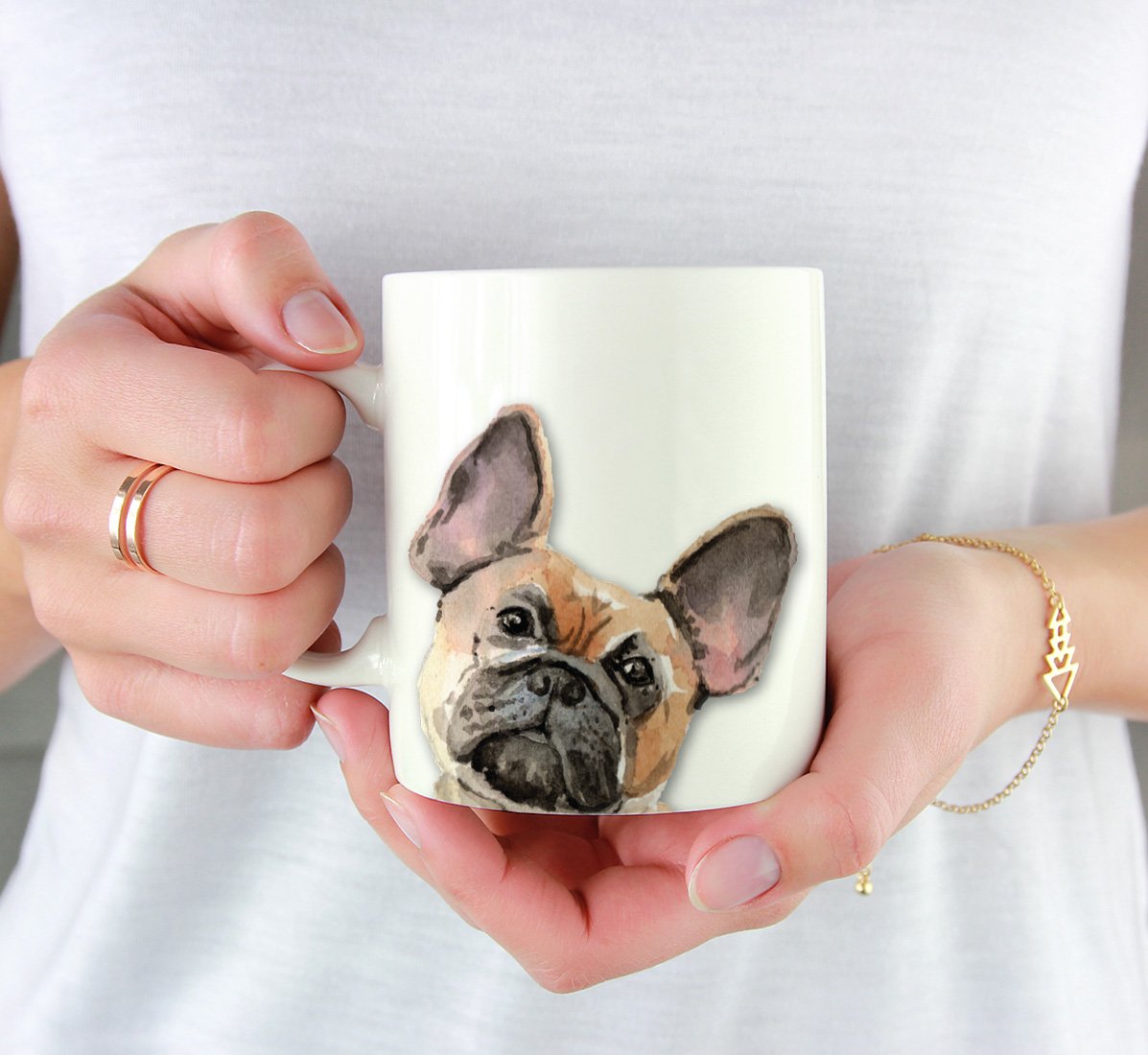 **Andaz Press 11oz Ceramic Coffee Mug with French Bulldog Design - Perfect Gift for Dog Lovers, Pet Owners & Animal Enthusiasts - Ideal for Birthdays, Christmas & Everyday Use at Home or Office**
